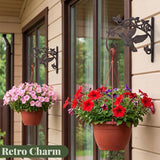 Frienda 2 Pack Cast Iron Plant Hanger Wall Hooks 11.2in Heavy Duty Hanging Plant Hooks Decorative Hummingbird Shape Brackets Vintage Metal Hanger Bracket for Hanging Baskets Bird Feeders Wind Chimes