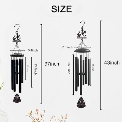 Personalized Hummingbird Outdoor Wind Chime,Memorial Gift for Mom/Grandma,Custom Anniversary Wind Chime Gifts for Him For Her,wind chimes for outside 37''Tall，Perfect Decoration for Patio, Garden