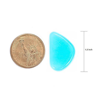 340pcs Glow in the Dark Garden Pebbles, Gardening Luminous Glow Stones Outdoor Decor Glowing Water Fish Tank Gravel (Blue)