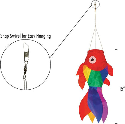 In the Breeze Rainbow Damsel Fish Sock, 15"
