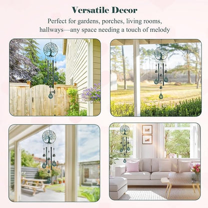 Wind Chimes for Outside Tree of Life Wind Chimes Windchimes Outdoors Tree of Life Wind Chimes for Outside Gifts for Mom, Grandma, Daughter, Decoration for Home, Garden, Patio, Backyard