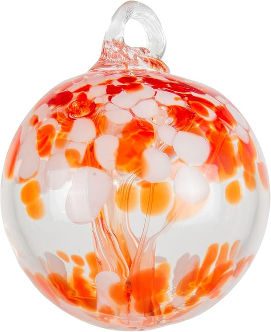 Dale Tiffany Hand Blown Glass, 4" Diameter Nova, Tree of Life Collection, Witch Globe Hanging Garden Indoor/Outdoor Decorative Ornament Gazing Ball
