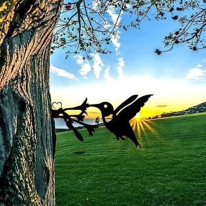 Bird Yard Decor Metal Stakes,Garden Art,Tree Stake,Outdoor Statues for Yard Art,Patio,Lawn Decor