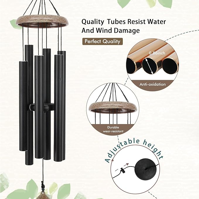 ASTARIN Personalized Happy Retirement Gift, Custom Name Retirement Wind Chimes for Women Men, 35" Large Deep Tone Wind Chime Retire Gifts for Teacher Husband Friends Parents(Produced in USA)
