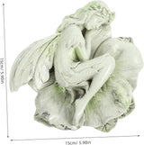 Toyvian Sleeping Resin Figurine Garden Statue Decor for Home Outdoor Lightweight Sculpture for Desk Elegant Fairy Ornament