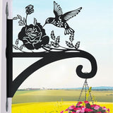 Hanging Plant Hanger Bracket Plant Hooks for Hanging Baskets Heavy Duty Decorative Hummingbird Silhouette Wall Mounted Hanging Plant Hangers Outdoor for Flower Pot Bird Feeder Wind Chimes