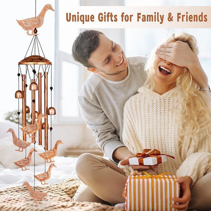 GDNSFIT Goose Wind Chimes for Outside, Metal Windchimes Outdoors, Goose Gifts for Women/Men, Memorial/Birthday Gifts, Garden Decor for Outside, Patio or Yard, Durable Chimes for Outdoors