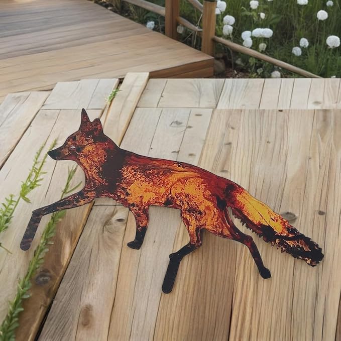 Metal Insert Outdoor Iron Lawn Stake 50Cm Hollow Animal Yard Decor for Patio and Courtyard Decorative Garden Ornament