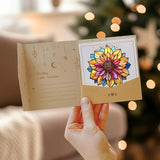 Mandala Sunflower Flower Acrylic Suncatcher, Flower Suncatchers for Window Hangings, Stained Glass Effect Garden Decor, Gift for Mother's Day, Mom, Grandma, Wife, Women