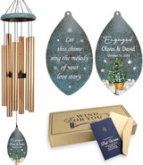 ASTARIN Engagement Gifts Wind Chime, Personalized Names & Date Wind Chimes Gifts for Couple 2026, Wedding Gift for Newlywed Bride Groom Husband Wife, Gift Valentine’s Day(Produced in USA)
