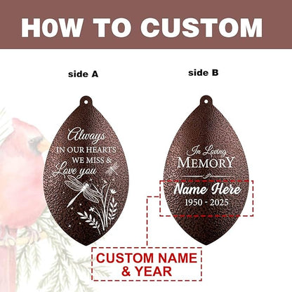 ASTARIN Personalized Sympathy Wind Chime, Deep Tone Wind Chimes for Outside, Sympathy Gifts for Loss of Mom, Bereavement Gifts for Funeral/Condolences/Memorial(Produced in USA)