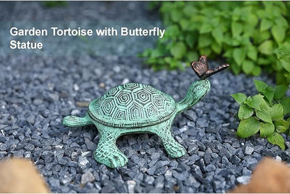 9”L Cast Iron Turtle Key Hider ，Hidden Key Holder for Outside ，Outdoor Hidden Key Holder
