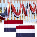 EBaokuup 2 Pack 20x2 Ft Large Patriotic Bunting US Flag Decorations-Double Sided Printed 4th of July Banner Decor Red,White & Blue Stripe Flag-American Patriotic Bunting Flags Hanging for Independence Day Outdoor Porch Garden