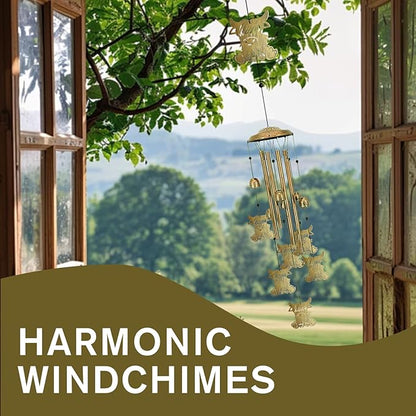 Highland Cow Wind Chimes Outdoor - Large Memorial Wind Chimes for Loss of Loved One, Cute Metals Hanging Highlands Cattle Wind Spinner Decor for Garden, Patio, Backyard, Porch
