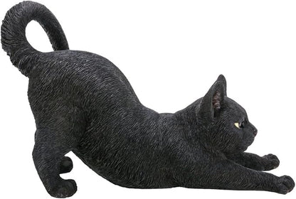 HI-LINE Stretching Cat Outdoor Garden Statue - 14.75"