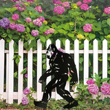 Bigfoot Peek Decorative Garden Stake Sasquatch Metal Silhouette Sign Standout Sculpture Decor Outdoor Yard Patio Lawn Big Foot Gifts 17x11.4 in