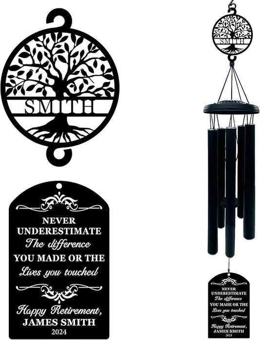 Personalized Retirement Wind Chime, Personalized Thank You Gifts, Custom Retirement Gift,Retirement Gift Ideas
