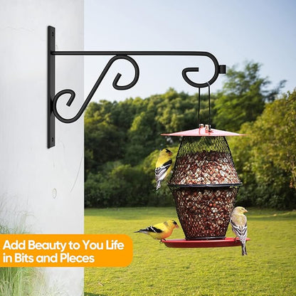 6Inch Hanging Plant Bracket 2Pack Metal Wall Hook,Anti-Rust Indoor Outdoor Wall Hangers for Bird Feeders, Planters, Lanterns, Wind Chimes,Doorplate.
