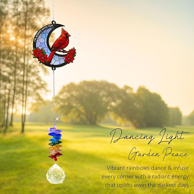 2 Layered Ornament Suncatcher - I am Always with You - Sympathy Gift for Loss of Loved One - Grief Gifts - Heaven Fathers Mothers Day Funeral Keepsake - Daily Remembrance - Home Garden Decor