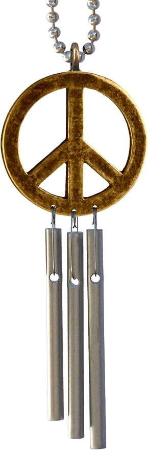 Jacob's Musical Car Charm, Peace Sign, Mini Wind Chime