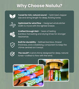 Nalulu House Bamboo Wind Chimes - Outside Outdoor Wooden Windchimes with Birdhouse, Handcrafted with Calming Deep Tones, Perfect Home Decor or Gift for Him and Her