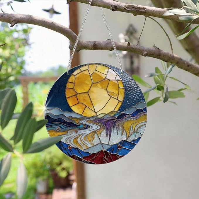 Artistic Acrylic Suncatcher, Indoor Window Wall Art, Hanging Acrylic for Windows, Door Decorations, Modern Home Decor, Housewarming Gift, Birthday Gift Idea for Women Men