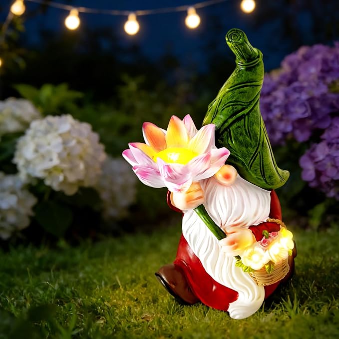 Garden Gnomes Outdoor Gnomes Funny Garden Decor for Outside Yard、Balcony 、Lawn and Gifts for Women, Unique Artistic Housewarming Presents Gift