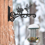 4-Pack 10 Inch Aesthetic Plant Hanger Indoor and Outdoor – Metal Hanging Plant Bracket with Hummingbird Pattern – Heavy Duty Plant Hooks for Hanging Flower Baskets, Bird Feeder, Wind Chime, Lantern