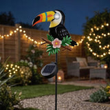 Romart Solar Stake Lights Outdoor Waterproof, Toucan Solar Garden Path Light with Rotating Light-Up Eyes, Decorative Yard Lawn Landscape Decor