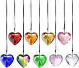 LONGSHENG - SINCE 2001 - Pack of 9 Crystal Suncatchers Colorful Heart Chandelier Prisms Stained Glass Pendants Parts Hanging Window Home Decor Crystal Ornaments
