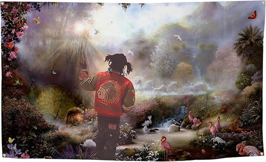 Rapper Flag Chief in The Garden of Eden Flag Aesthetic Decorative Durable 3x5 Feet Tapestry Suitable For Indoor And Outdoor Decorate for College Dorm Room ,Parties, travel, filming, events, festivals Decor Wall tapestry with 4 Brass Grommets