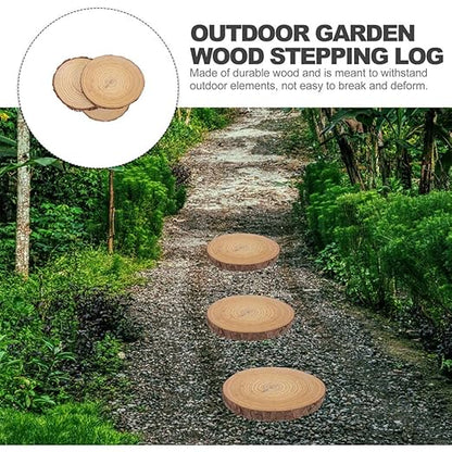 SUPVOX Garden Pathway Stepping Stone - Wooden Slices Patio Path,Stepping Wood Board for Yard Outdoor