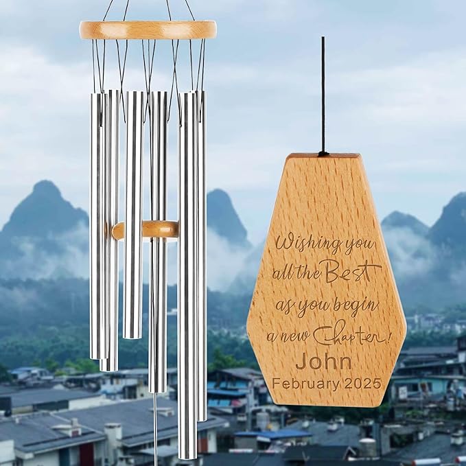 Wind Chimes Coworkers Retirement Gifts for Teachers Doctor, Men Women Retirement 2026, Coworker Going Away for New Chapter New Job, Retired Leaving, Colleagues Thank You Gift for Doctor Nurse Teacher