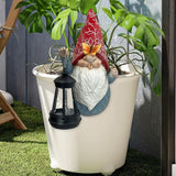 HONGLAND Gnomes Figurines Fence Hugger Solar Fence Lights Outdoor Hanging Decor Porch Tree Decorations Yard Ornaments Funny Gifts for Mom Women