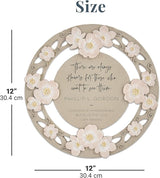 Let's Make Memories Personalized Memorial Garden Stone - Floral - Sympathy - in Memoriam - Condolences - Indoor Display Option - Garden Décor - Comforting Blooms