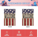 AVOIN colorlife Patriotic 4th of July Garden Flag 12x18 Inch Double Sided Outside, Memorial Day Retro American Stars and Stripes Welcome Yard Outdoor Decoration