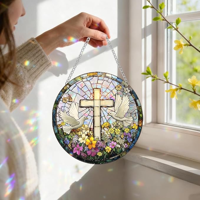 Sun Catchers Indoor Window, Acrylic Rainbow Suncatcher Window Hanging Decoration for Living Room Bedroom Summer Home Balcony Ornaments Decoration (SC237)