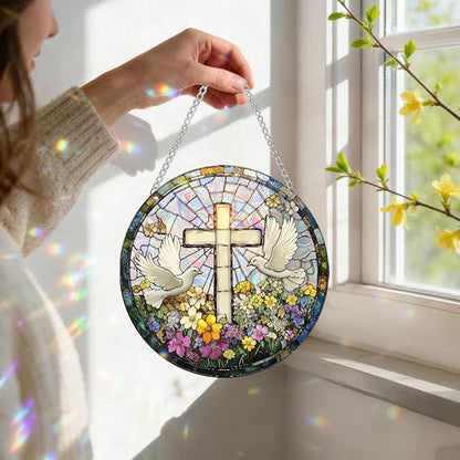 Sun Catchers Indoor Window, Acrylic Rainbow Suncatcher Window Hanging Decoration for Living Room Bedroom Summer Home Balcony Ornaments Decoration (SC237)