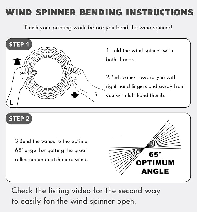 10 Pack 10 inch Wind Spinner Blanks, 2 Sided Printable Stainless Steel Metal Wind Powered Kinetic Sculpture for Yard and Garden