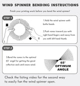 10 Pack 10 inch Wind Spinner Blanks, 2 Sided Printable Stainless Steel Metal Wind Powered Kinetic Sculpture for Yard and Garden