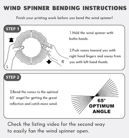 10 Pack 10 inch Wind Spinner Blanks, 2 Sided Printable Stainless Steel Metal Wind Powered Kinetic Sculpture for Yard and Garden