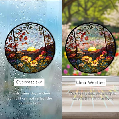 Sun Catchers Indoor Window, Acrylic Rainbow Suncatcher Window Hanging Decoration for Living Room Bedroom Summer Home Balcony Ornaments Decoration (SC066)
