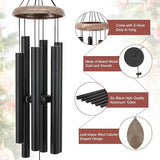 Wind Chimes for Outside, All Metal Tuned Wind Chime Outdoors, Sympathy & Memorial Wind Chimes for Mom Dad, Leaf Design, Box Included