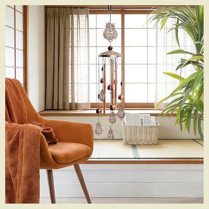 Retro Wind Chimes Metal Pipe Musical Wind Chimes for Outside Suitable Garden Decor、Home Decor Patio Decoration，Wind Catcher Friends Gift Condolence Gifts with Soothing Sound