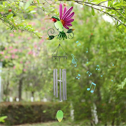 MUMTOP Hummingbird Wind Chimes for Outside, Metal Deep Tone Memorial Sympathy Wind Chime Windchimes for Patio, Outdoor,Garden,Yard,Window,Home Decor or Gifts for Women