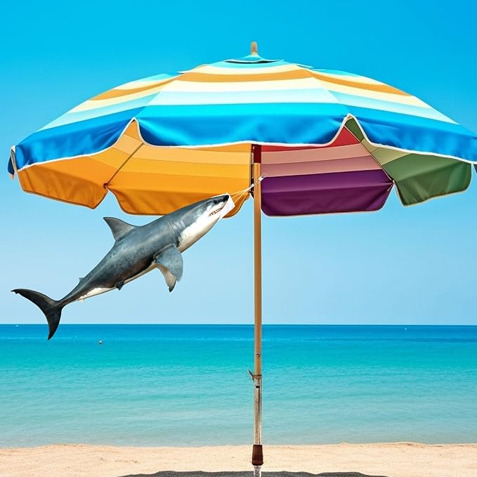 Flutesan Blue-gray 49 Inch Shark Wind Sock Heavy Duty Fish Windsock Outdoor Decor Fish Flag Hanging Decor for Outside Garden Boat Gone Fishing Party Beach Party Decoration
