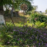 DREAMSOUL 13" Dia Vintage Wind Spinners Outdoor 360° Rotation Wind Spinner with 5 Prongs Stake, Metal Kinetic Windmill for Yard Garden Decor