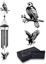 40" Large Bald Eagle Wind Chimes for Outside - Deep Soothing Tone Premium Metal Hanging Decor for Garden, Porch, Balcony. Perfect Housewarming Gift for New Home, Dad, Mom & Family