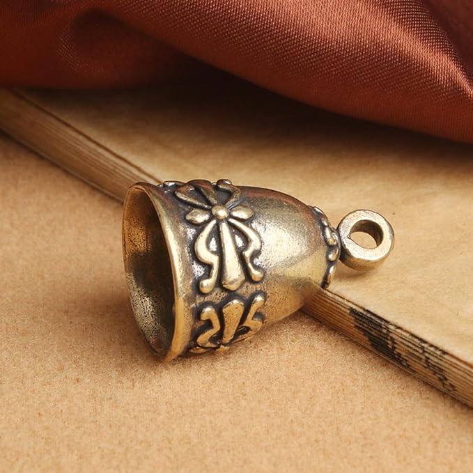 20 Pieces Copper Antique Bells,Kabcifea Small Bells Wind Chimes Craft Bells Door Bells with Lanyard for Home School Office Wedding Christmas Decorations
