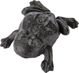 JUXYES Frog Cast Iron Key Hider - Outdoor Small Garden Statue & Indoor Decoration Box for Key, Jewelry & Trinkets